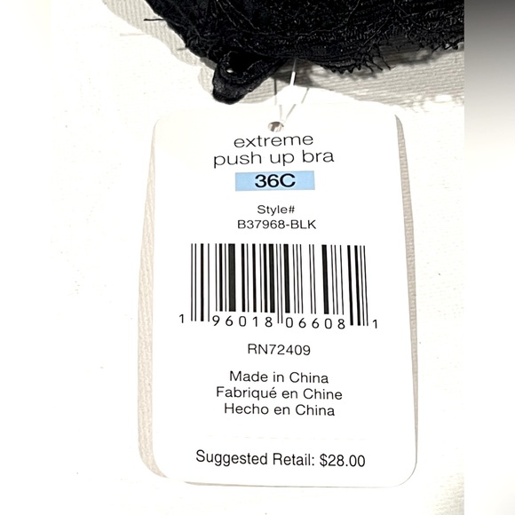 🎀RENÉ ROFÉ🎀 Oh My Heart Lace Bra - Size 36C Extreme Push-Up Bra🎀 - Picture 2 of 8